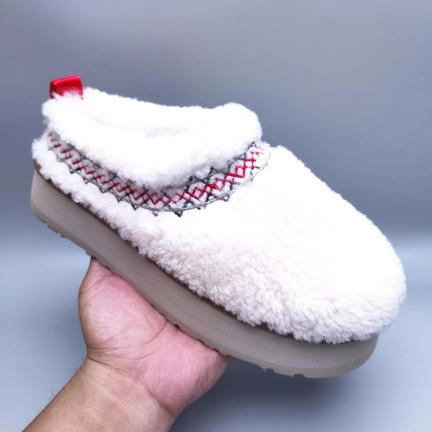 💰520 UGG sheepskin all-in-one snow boots 3976 Thick-soled ethnic style teddy roll women’s style Color: Teddy Brown White Black Size: 35-41